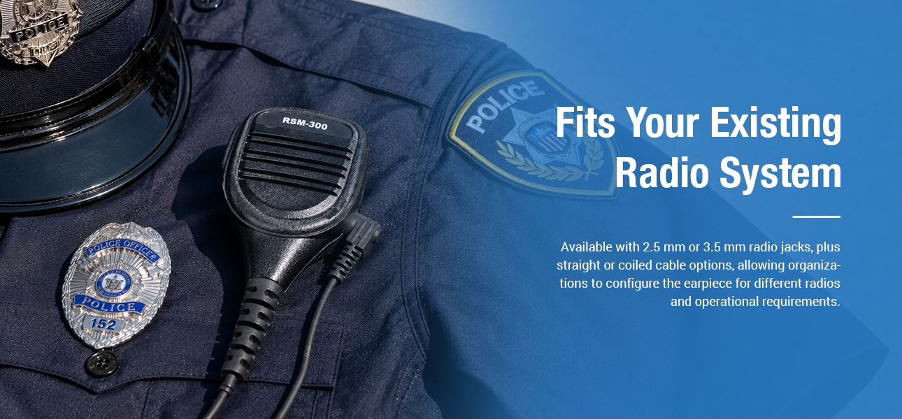 Replaceable Coiled clear tube earpiece parts for private security teams