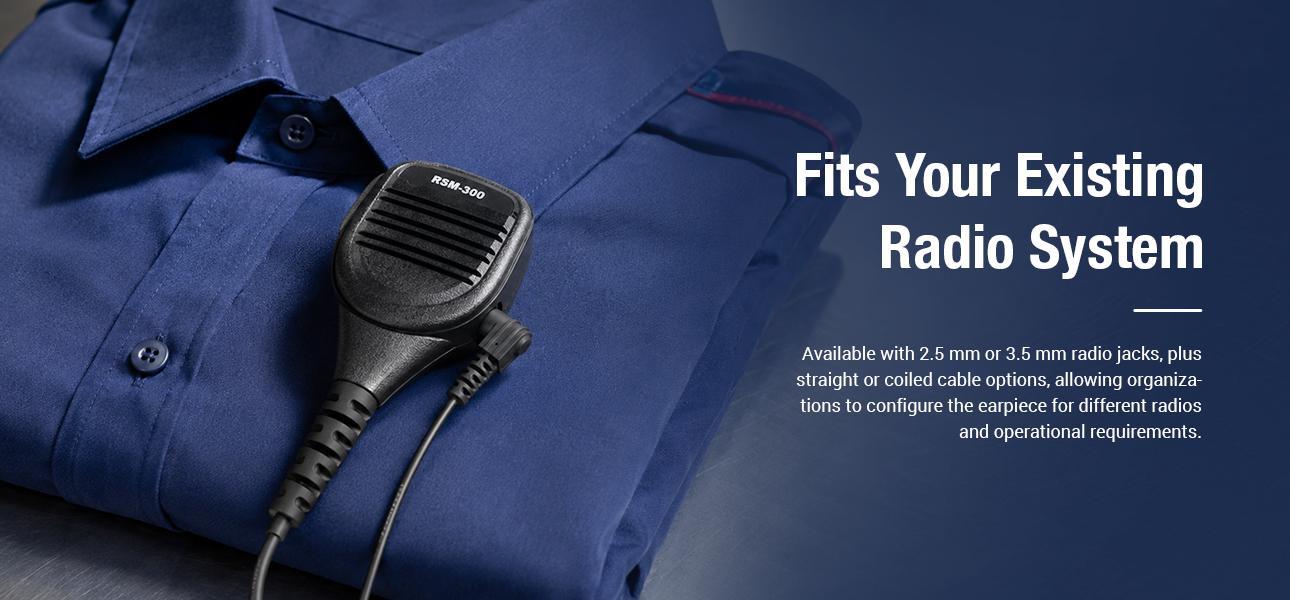Supermarket teams equipped with 2 way radio received only earpieces and flexible radio jack options