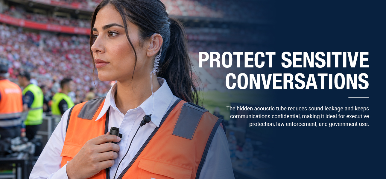 Walkie Talkie Earpiece For FBI with acoustic tube design for confidential radio conversations