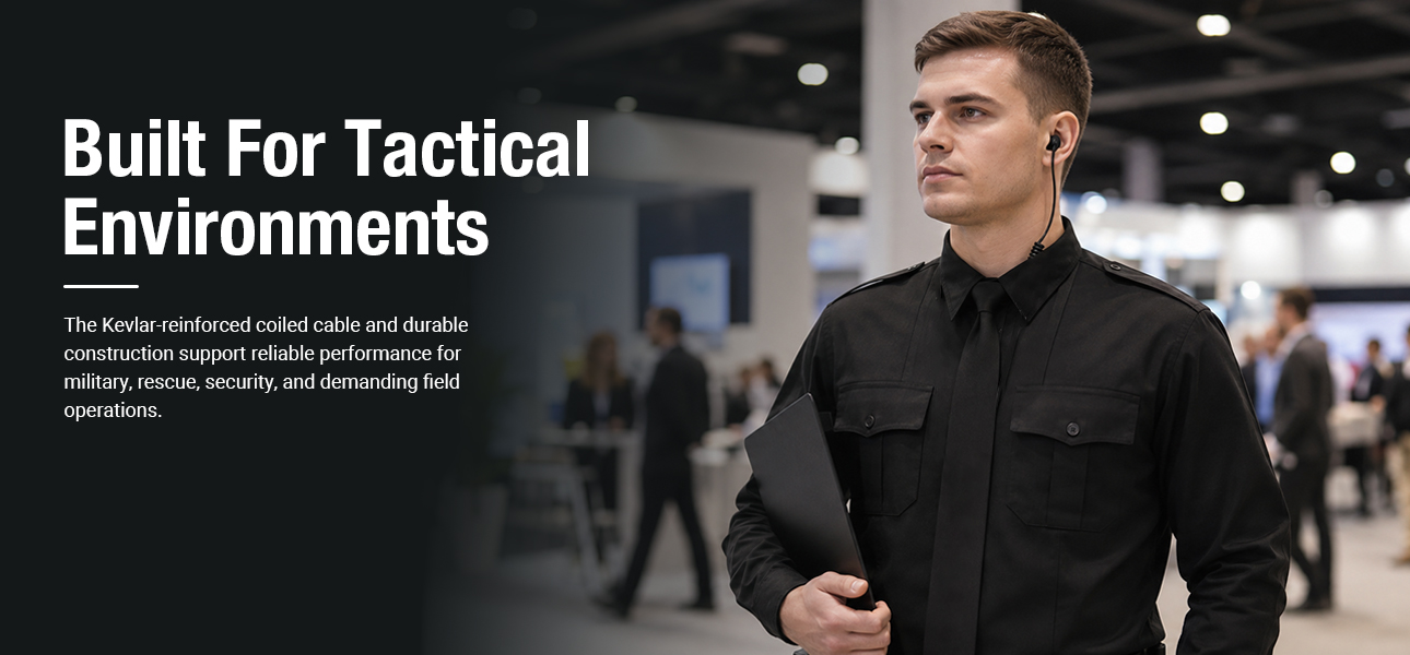 Wired bone earphones with durable cable for military, rescue, and demanding field operations
