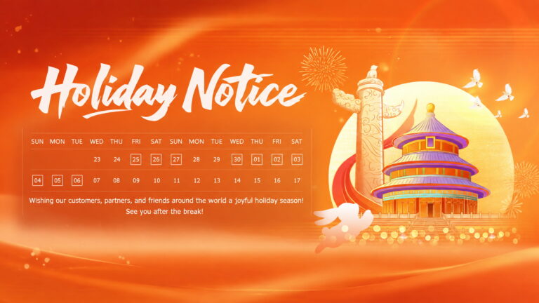 2026 Holiday Schedule including Mid-Autumn Festival and National Day breaks