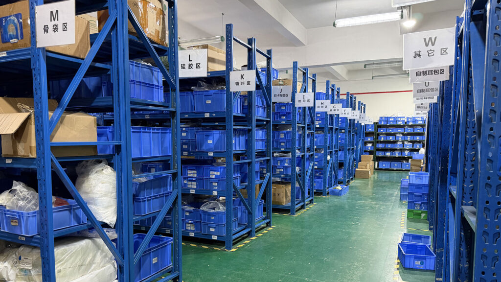 Organized-Shelving-for-Production-Materials-at-RayTalk’s-Factory